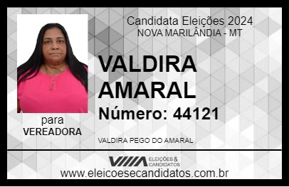 Candidato VALDIRA AMARAL 2024 - NOVA MARILÂNDIA - Eleições