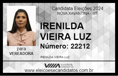 Candidato NILDA VIEIRA LUZ 2024 - NOVA XAVANTINA - Eleições