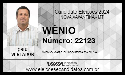 Candidato WÊNIO 2024 - NOVA XAVANTINA - Eleições