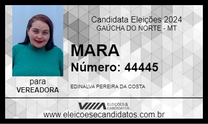 Candidato MARA 2024 - GAÚCHA DO NORTE - Eleições