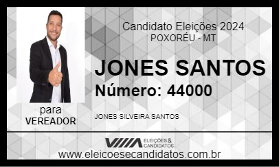 Candidato JONES SANTOS 2024 - POXORÉU - Eleições