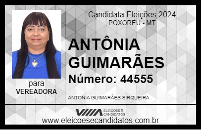 Candidato ANTÔNIA GUIMARÃES 2024 - POXORÉU - Eleições