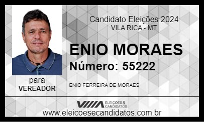 Candidato ENIO MORAES 2024 - VILA RICA - Eleições