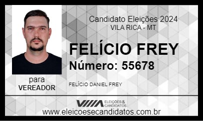 Candidato FELÍCIO FREY 2024 - VILA RICA - Eleições