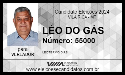 Candidato LÉO DO GÁS 2024 - VILA RICA - Eleições