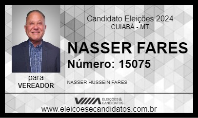 Candidato NASSER FARES 2024 - CUIABÁ - Eleições