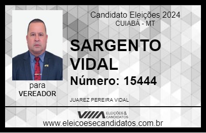 Candidato SARGENTO VIDAL 2024 - CUIABÁ - Eleições