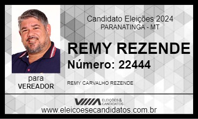 Candidato REMY REZENDE 2024 - PARANATINGA - Eleições