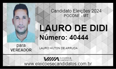 Candidato LAURO DE DIDI 2024 - POCONÉ - Eleições