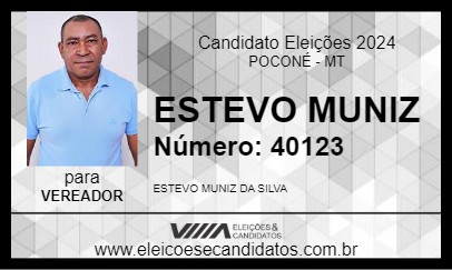 Candidato ESTEVO MUNIZ 2024 - POCONÉ - Eleições