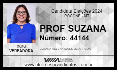 Candidato PROF SUZANA 2024 - POCONÉ - Eleições