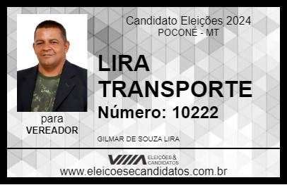 Candidato LIRA TRANSPORTE 2024 - POCONÉ - Eleições