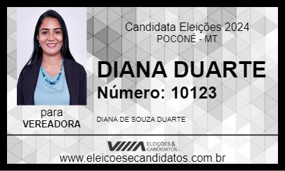 Candidato DIANA DUARTE 2024 - POCONÉ - Eleições