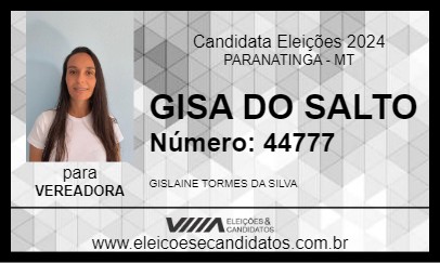 Candidato GISA DO SALTO 2024 - PARANATINGA - Eleições