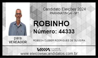 Candidato ROBINHO 2024 - PARANATINGA - Eleições