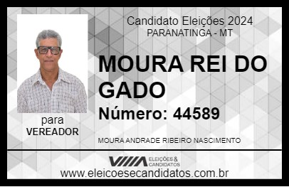 Candidato MOURA REI DO GADO 2024 - PARANATINGA - Eleições