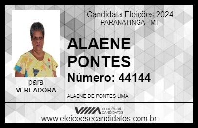 Candidato ALAENE PONTES 2024 - PARANATINGA - Eleições