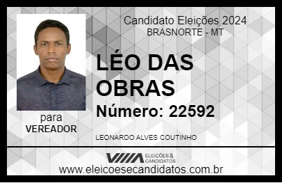 Candidato LÉO DAS OBRAS 2024 - BRASNORTE - Eleições