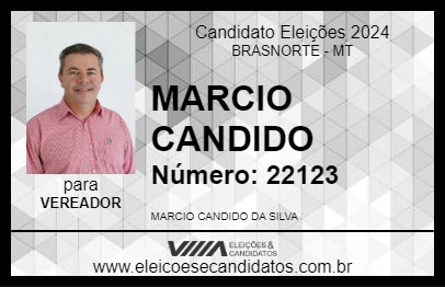 Candidato MARCIO CANDIDO 2024 - BRASNORTE - Eleições