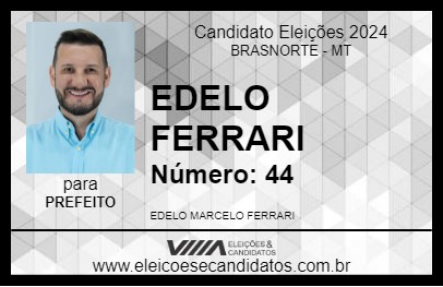 Candidato EDELO FERRARI 2024 - BRASNORTE - Eleições