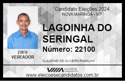 Candidato LAGOINHA DO SERINGAL 2024 - NOVA MARINGÁ - Eleições