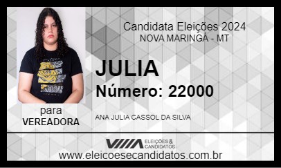 Candidato JULIA 2024 - NOVA MARINGÁ - Eleições