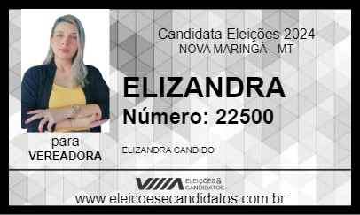 Candidato ELIZANDRA 2024 - NOVA MARINGÁ - Eleições