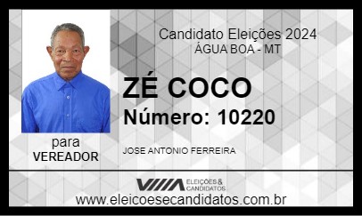 Candidato ZÉ COCO 2024 - ÁGUA BOA - Eleições