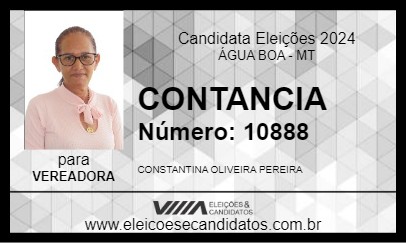 Candidato CONSTÂNCIA 2024 - ÁGUA BOA - Eleições