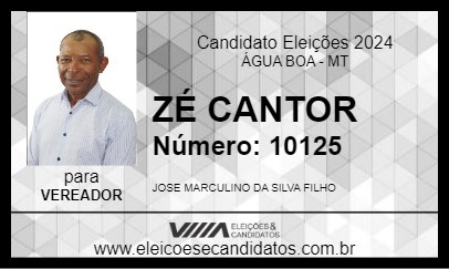 Candidato ZÉ CANTOR 2024 - ÁGUA BOA - Eleições