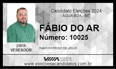 Candidato FÁBIO DO AR 2024 - ÁGUA BOA - Eleições