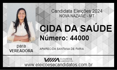 Candidato CIDA DA SAÚDE 2024 - NOVA NAZARÉ - Eleições