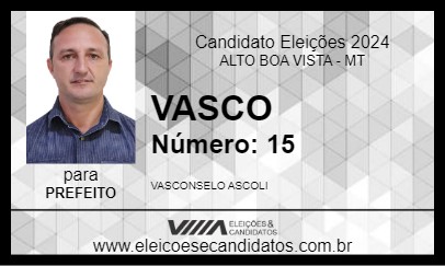 Candidato VASCO 2024 - ALTO BOA VISTA - Eleições