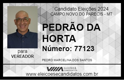 Candidato PEDRÃO DA HORTA 2024 - CAMPO NOVO DO PARECIS - Eleições