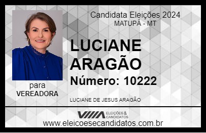 Candidato LUCIANE ARAGÃO 2024 - MATUPÁ - Eleições