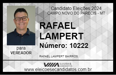 Candidato RAFAEL LAMPERT 2024 - CAMPO NOVO DO PARECIS - Eleições