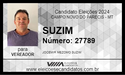 Candidato SUZIM 2024 - CAMPO NOVO DO PARECIS - Eleições