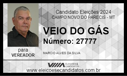 Candidato VEIO DO GÁS 2024 - CAMPO NOVO DO PARECIS - Eleições