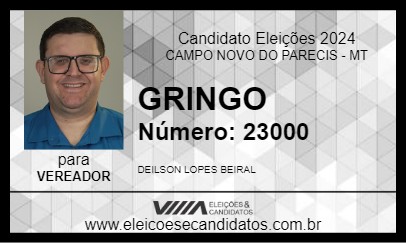 Candidato GRINGO 2024 - CAMPO NOVO DO PARECIS - Eleições