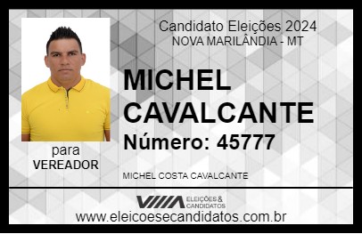 Candidato MICHEL CAVALCANTE 2024 - NOVA MARILÂNDIA - Eleições