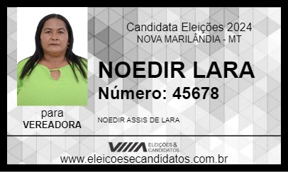 Candidato NOEDIR LARA 2024 - NOVA MARILÂNDIA - Eleições