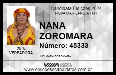 Candidato NANA ZOROMARA 2024 - NOVA MARILÂNDIA - Eleições