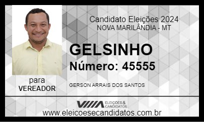 Candidato GELSINHO 2024 - NOVA MARILÂNDIA - Eleições