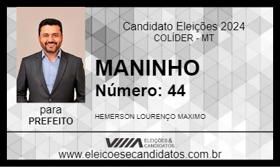 Candidato MANINHO 2024 - COLÍDER - Eleições