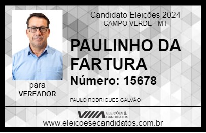 Candidato PAULINHO DA FARTURA 2024 - CAMPO VERDE - Eleições