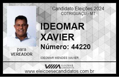 Candidato IDEOMAR XAVIER 2024 - COTRIGUAÇU - Eleições