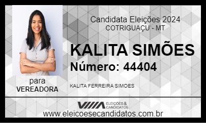 Candidato KALITA SIMÕES 2024 - COTRIGUAÇU - Eleições