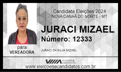 Candidato JURACI MIZAEL 2024 - NOVA CANAÃ DO NORTE - Eleições