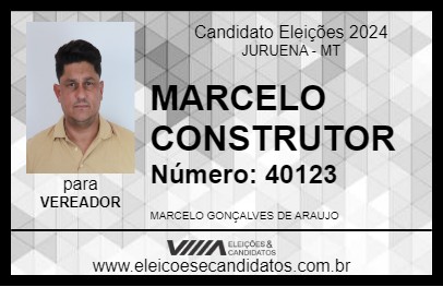 Candidato MARCELO CONSTRUTOR 2024 - JURUENA - Eleições