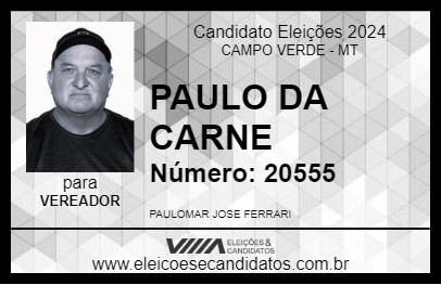 Candidato PAULO DA CARNE 2024 - CAMPO VERDE - Eleições